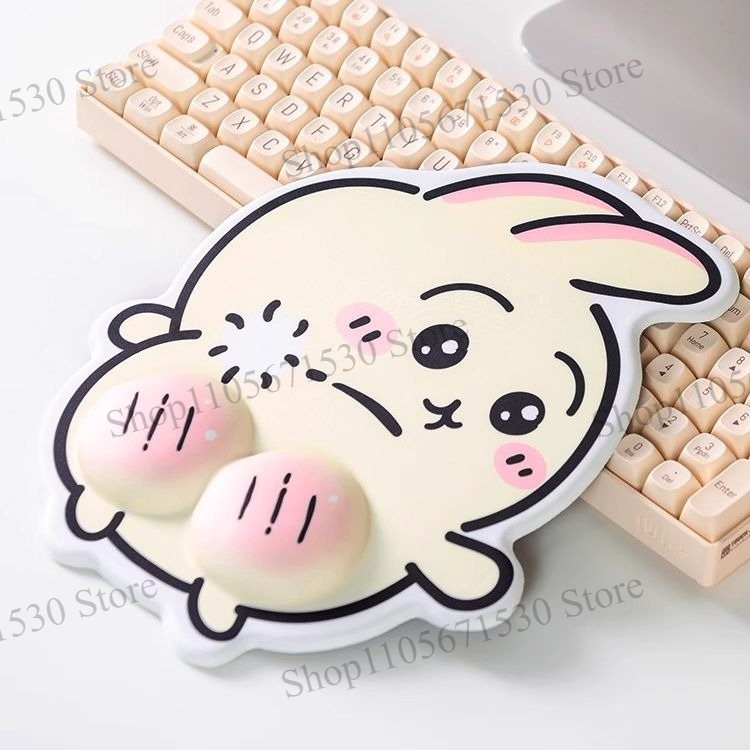 Ergonomic Mouse Wrist Rest Pad - Tapis de souris Kawaii Chiikawa Usagi,