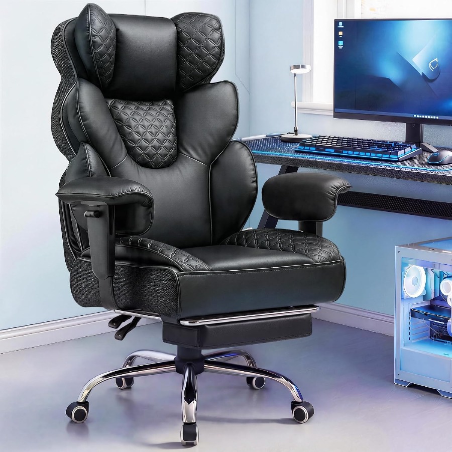 Ergonomic Footrest Adjustable - Chaise de jeu grande taille, chaise