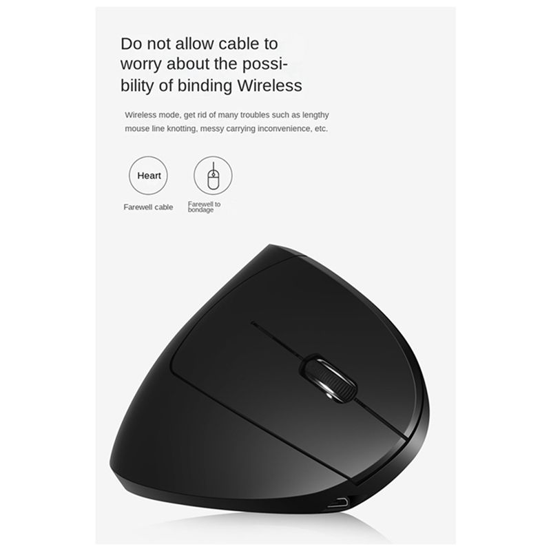 Ergonomic Vertical Mouse Wireless - Souris verticale sans fil doyou 2.4G,