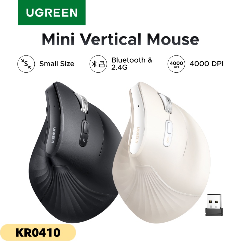 Vertical Mouse Rechargeable Bluetooth - Souris verticale sans fil UGREEN, petite
