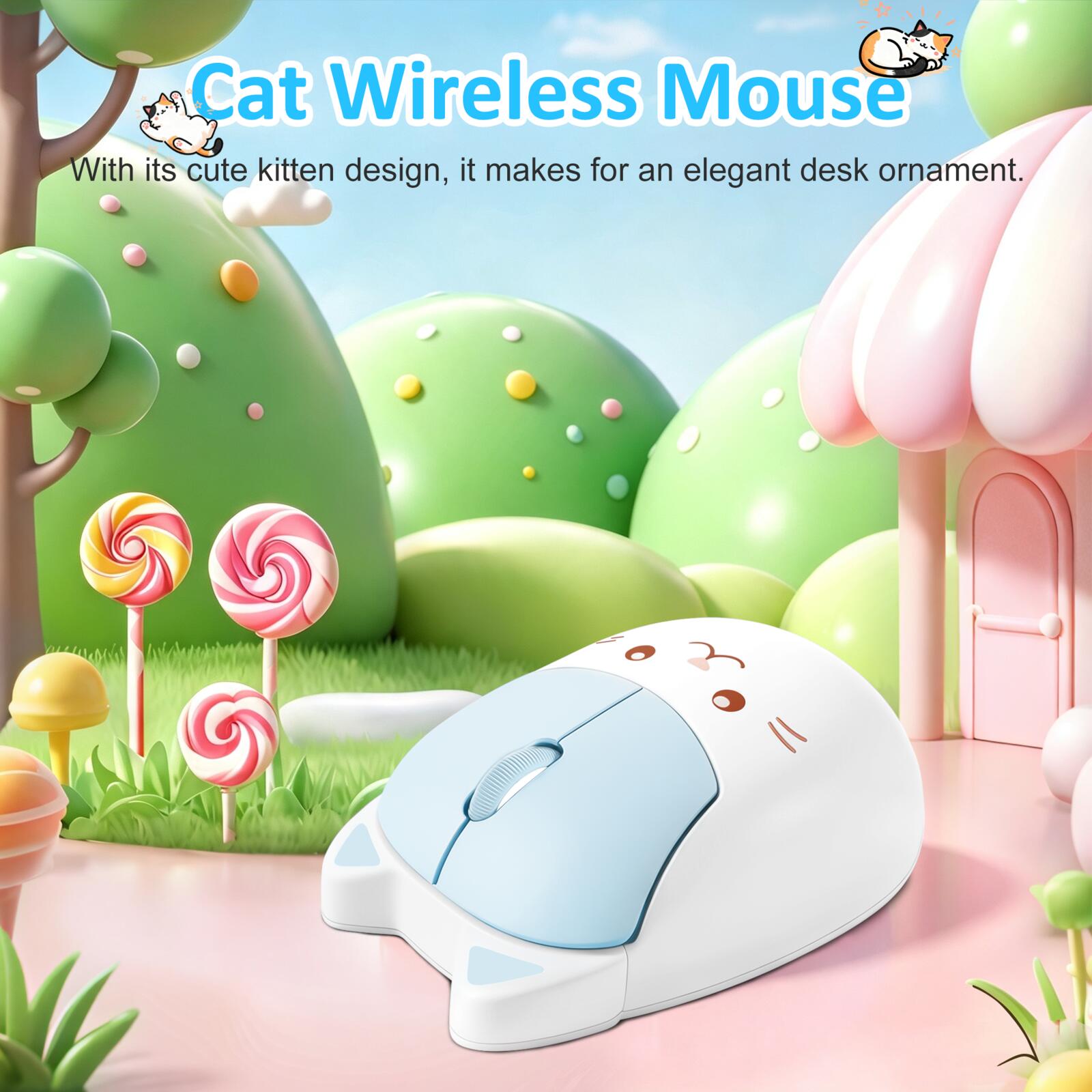 Ergonomic Mouse 2.4G Silent Click - Souris sans fil en forme de