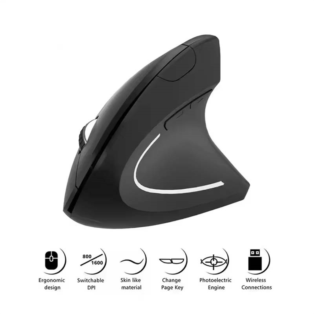 Vertical Mouse Left Handed - Souris ergonomique verticale sans fil 2,4
