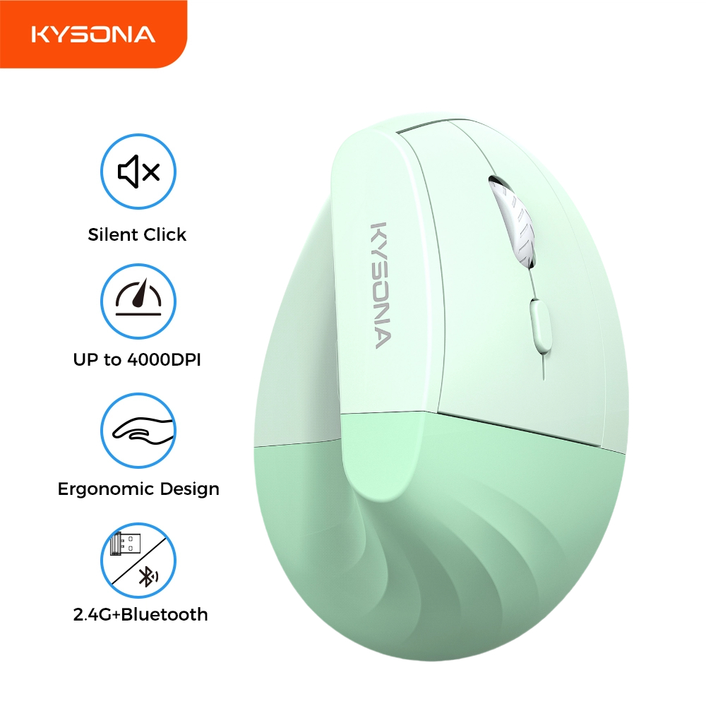 Vertical Mouse Dpi 4000 - KYSONA souris verticale ergonomique silencieuse 2.4GHz