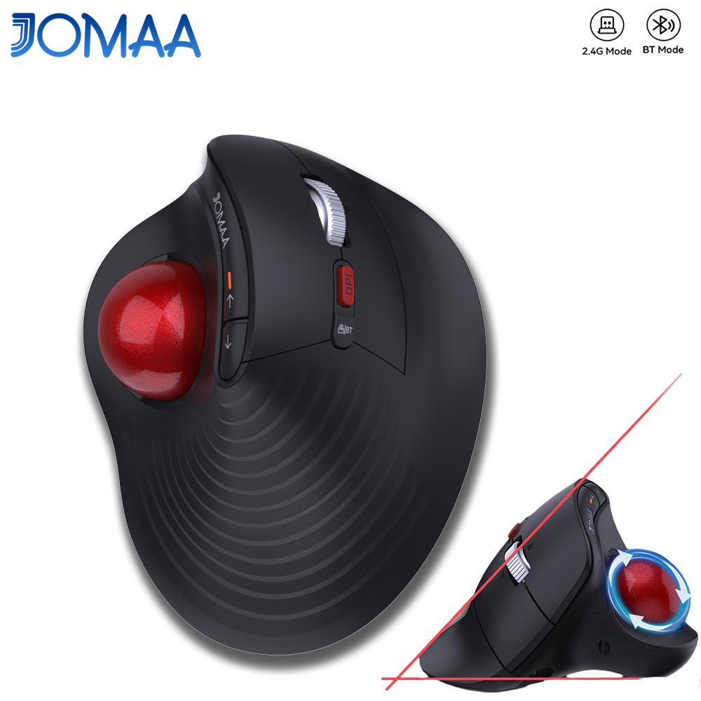 Ergonomic Mouse Trackball Thumb - JOMAA souris Trackball sans fil, ergonomique