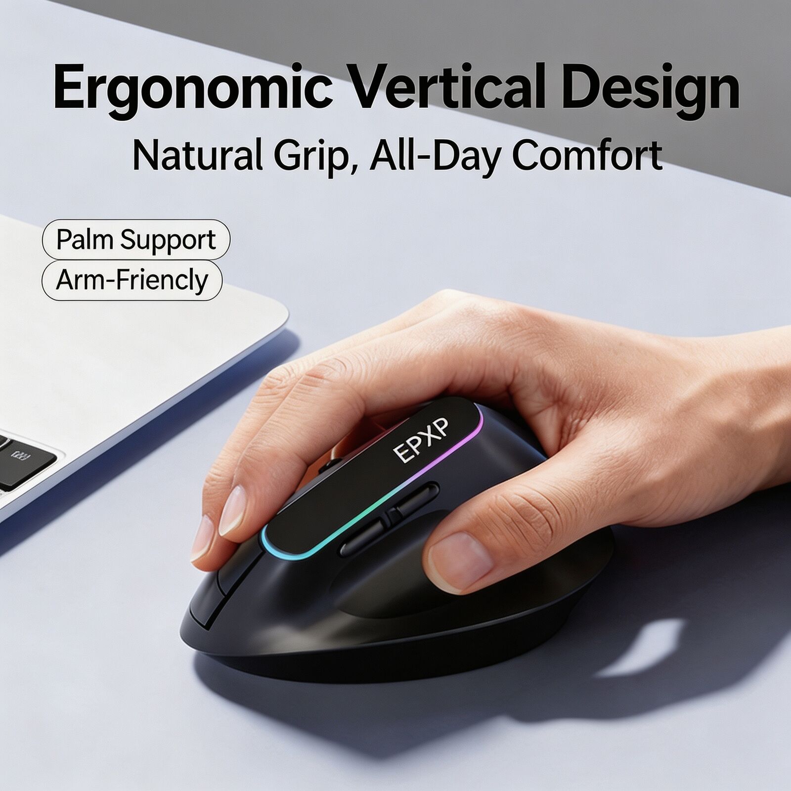 Souris ergonomique verticale,  - Ergonomic Mouse 2.4G Silent Click avis et prix