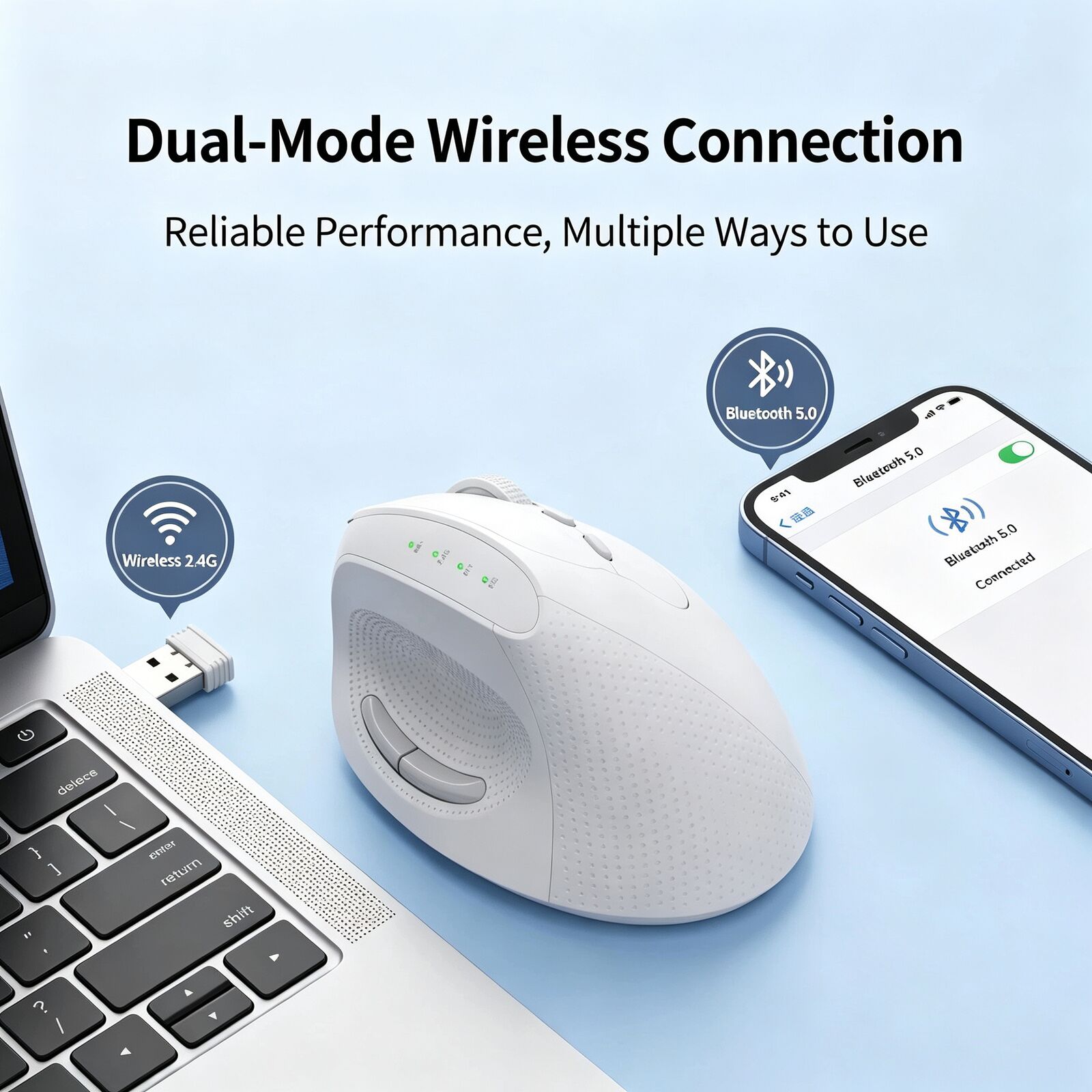 Souris sans fil verticale ergo - Vertical Mouse Dpi 4000 avis et prix