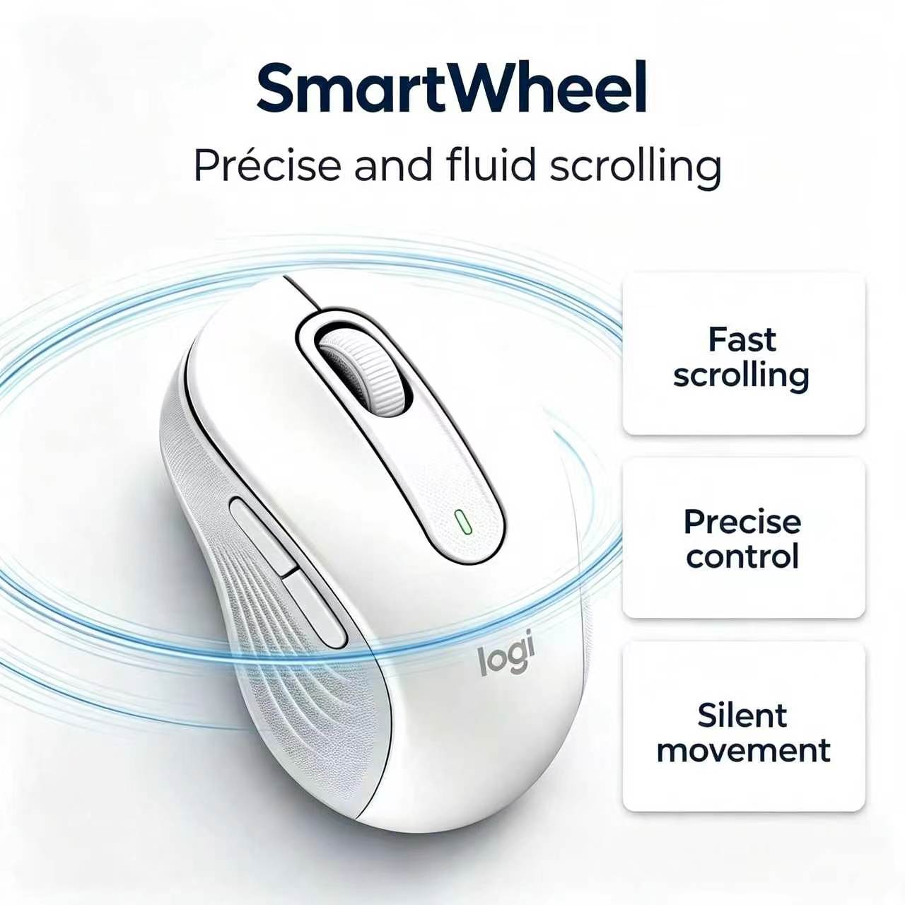 Souris sans fil Logitech M650, - Ergonomic Mouse 2.4G Silent Click avis et prix