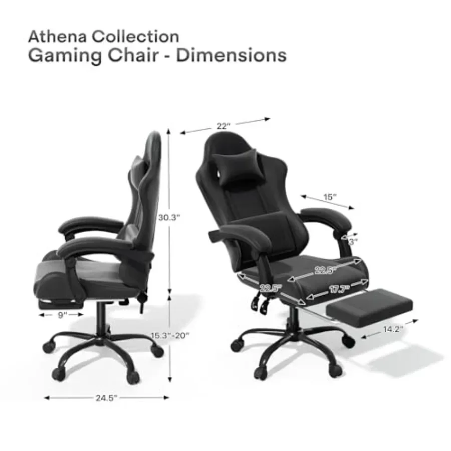 Fauteuil de jeu ergonomique av - Ergonomic Footrest Adjustable avis et prix
