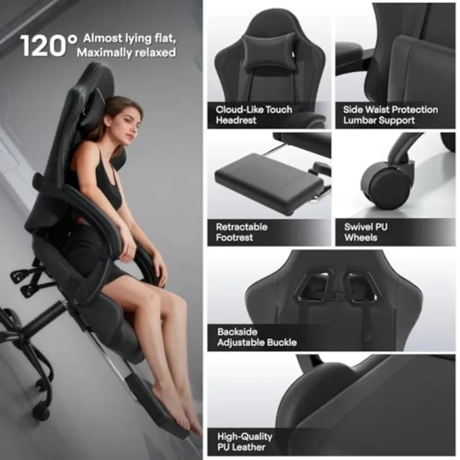 Fauteuil de jeu ergonomique av - Ergonomic Footrest Adjustable avis et prix