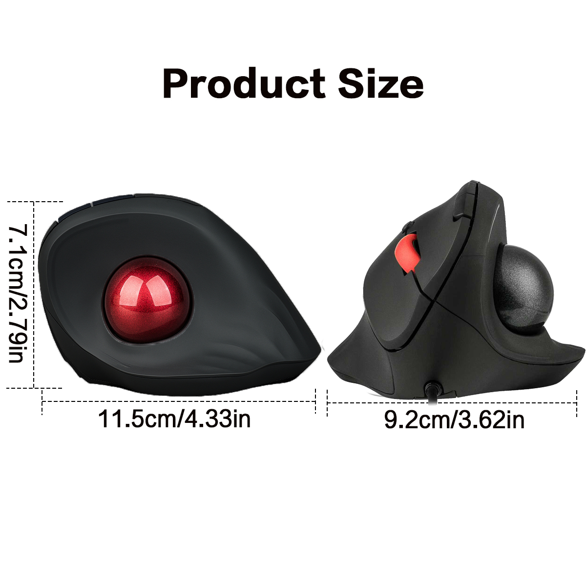 Souris à boule verticale ergon - Ergonomic Mouse Trackball Thumb avis et prix
