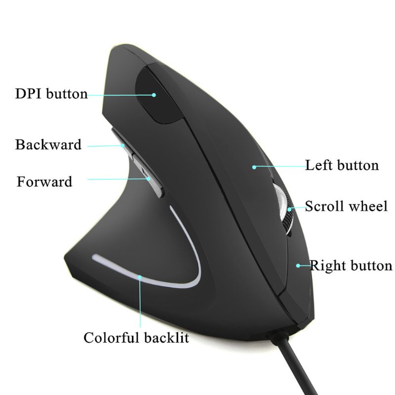 Souris verticale filaire RGB p - Vertical Mouse Left Handed avis et prix