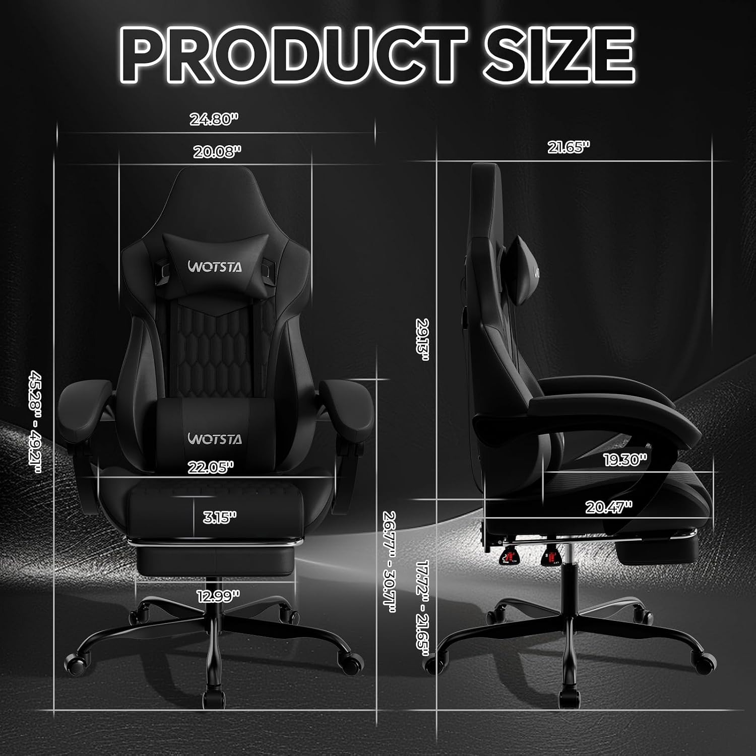 Chaise de jeu avec repose-pied - Ergonomic Footrest Adjustable avis et prix