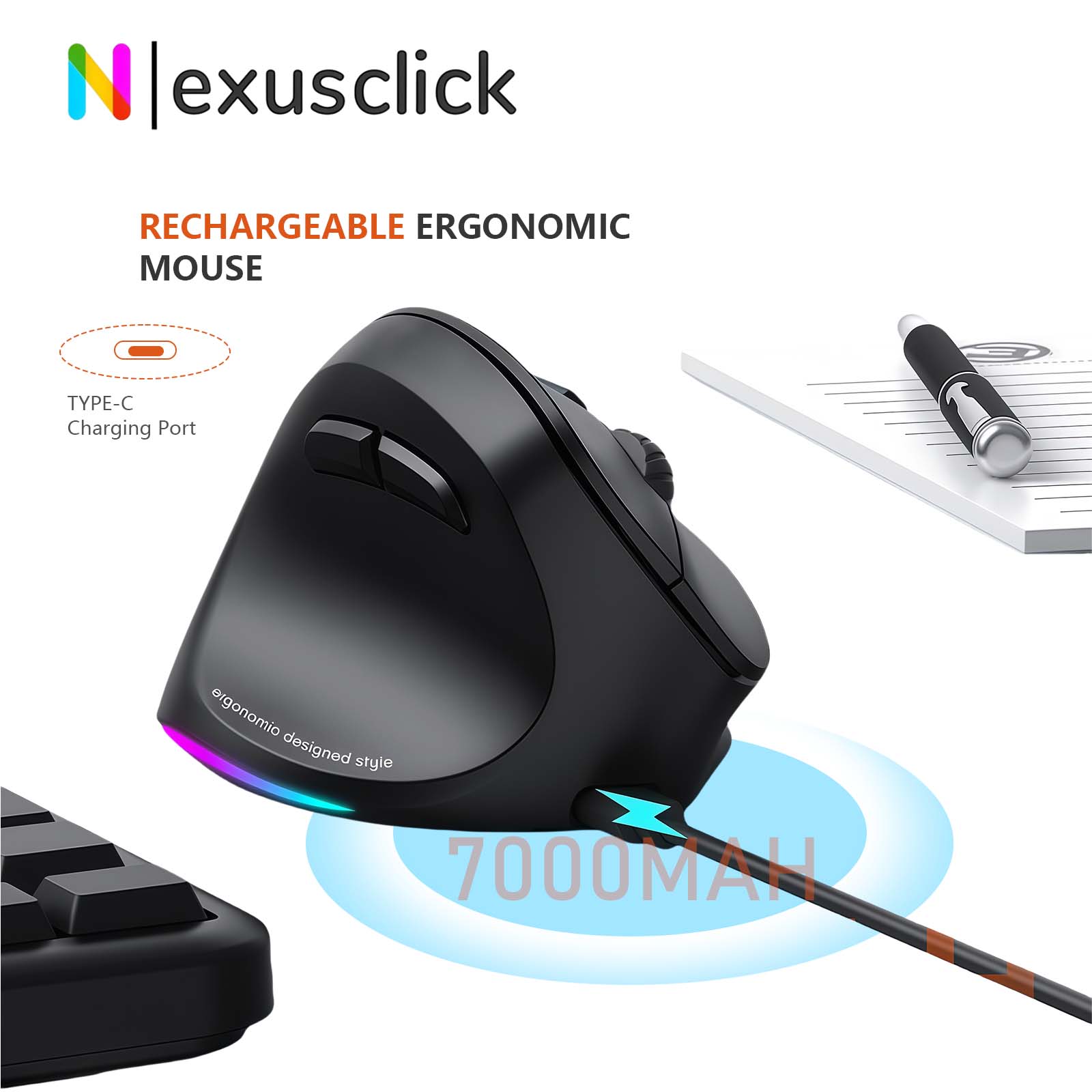 Souris verticale ergonomique s - Vertical Mouse Rechargeable Bluetooth avis et prix