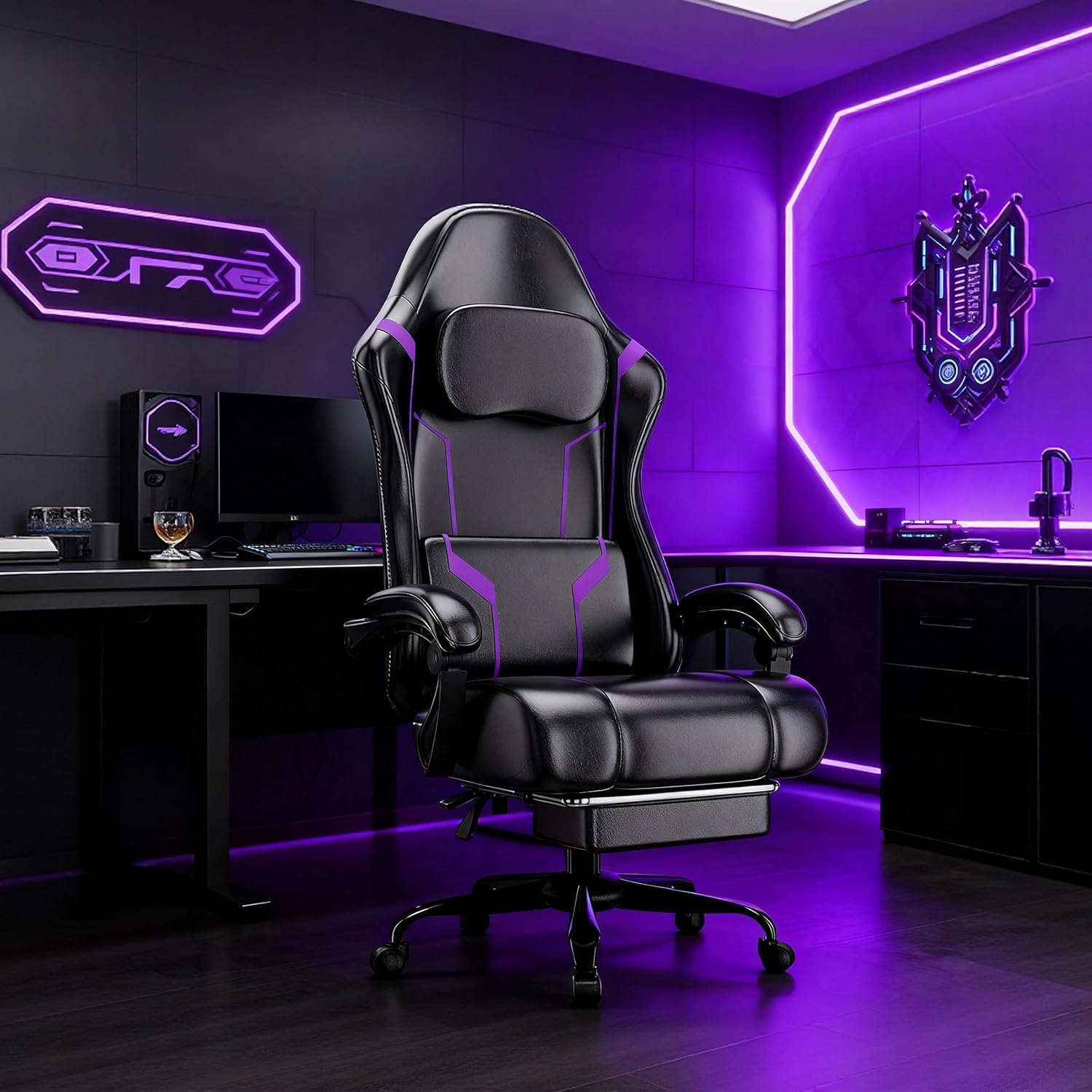 Chaise de jeu ergonomique avec - Ergonomic Footrest Adjustable avis et prix