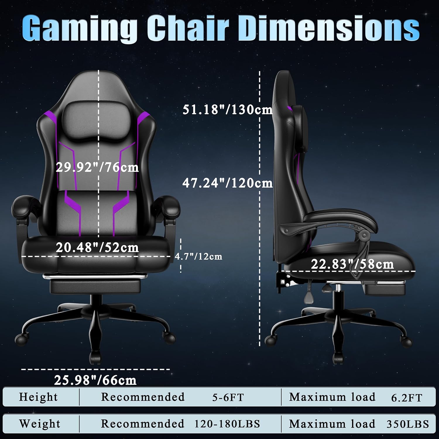 Chaise de jeu ergonomique avec - Ergonomic Footrest Adjustable avis et prix