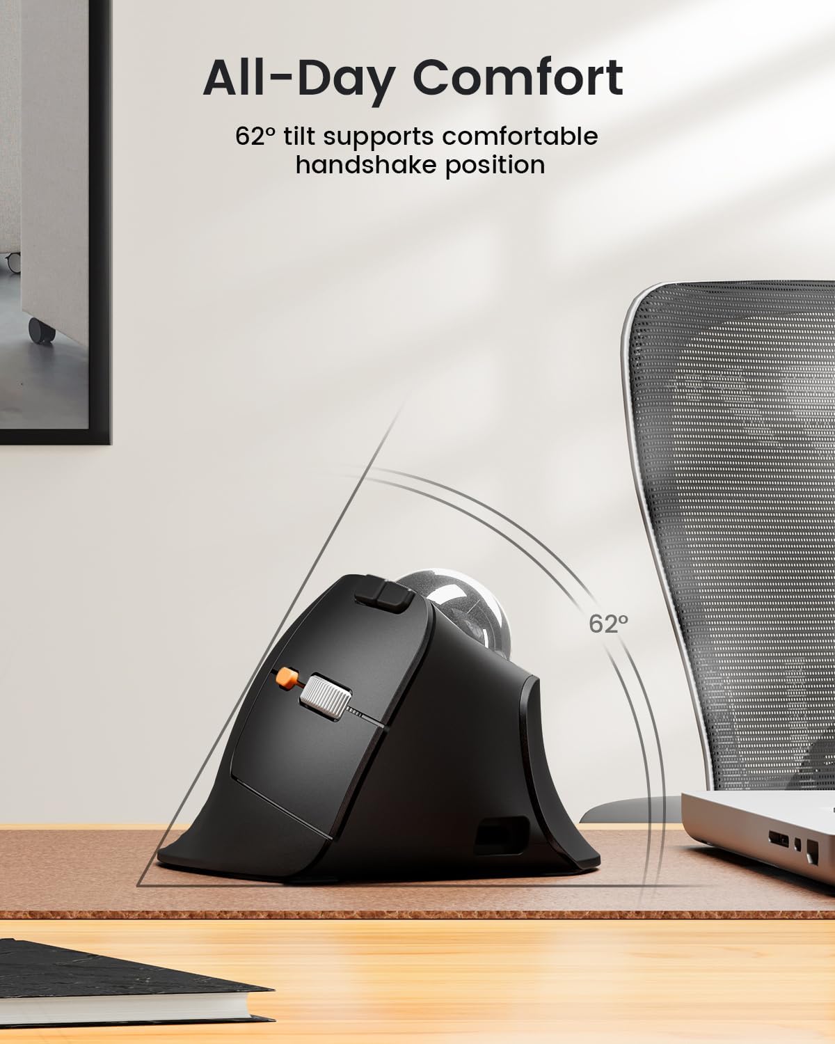 Souris Trackball verticale san - Ergonomic Mouse Trackball Thumb avis et prix
