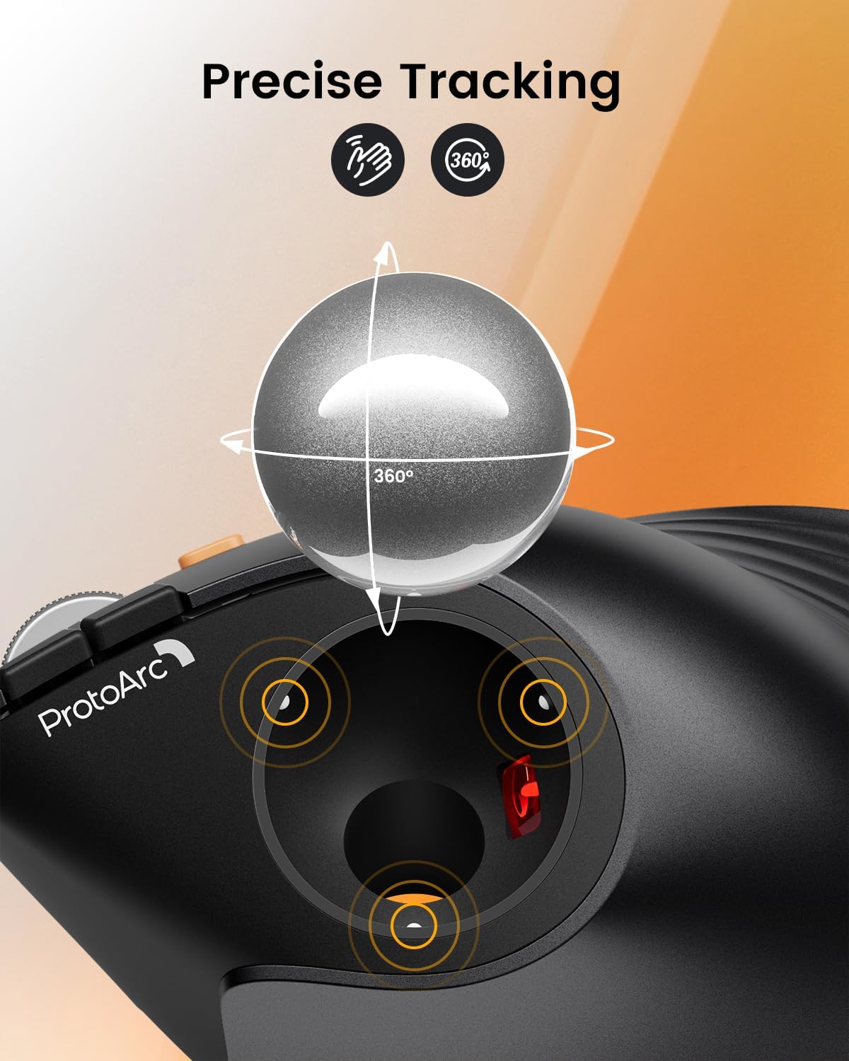 Souris Trackball verticale san - Ergonomic Mouse Trackball Thumb avis et prix