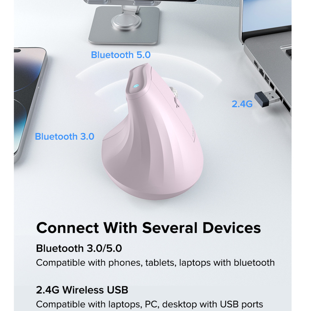 2.4G + Bluetooth double mode s - Vertical Mouse Dpi 4000 avis et prix