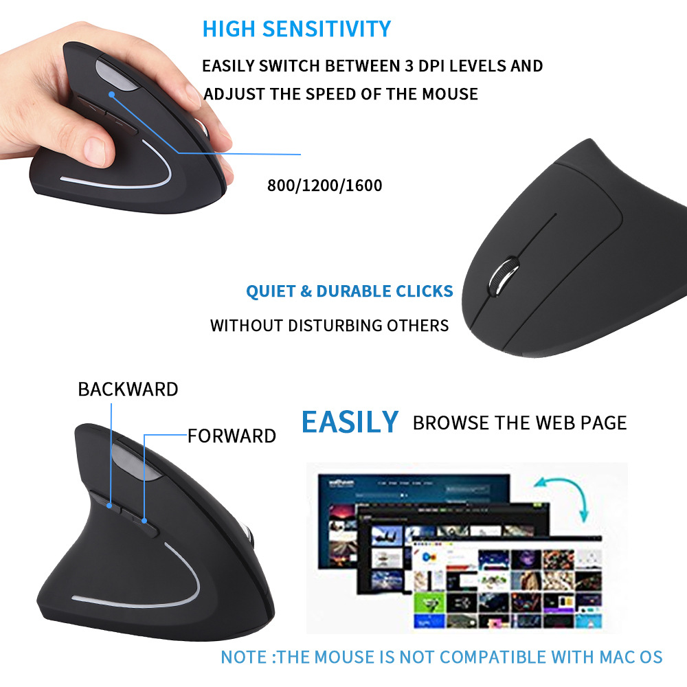 Souris verticale pour gaucher, - Vertical Mouse Left Handed avis et prix