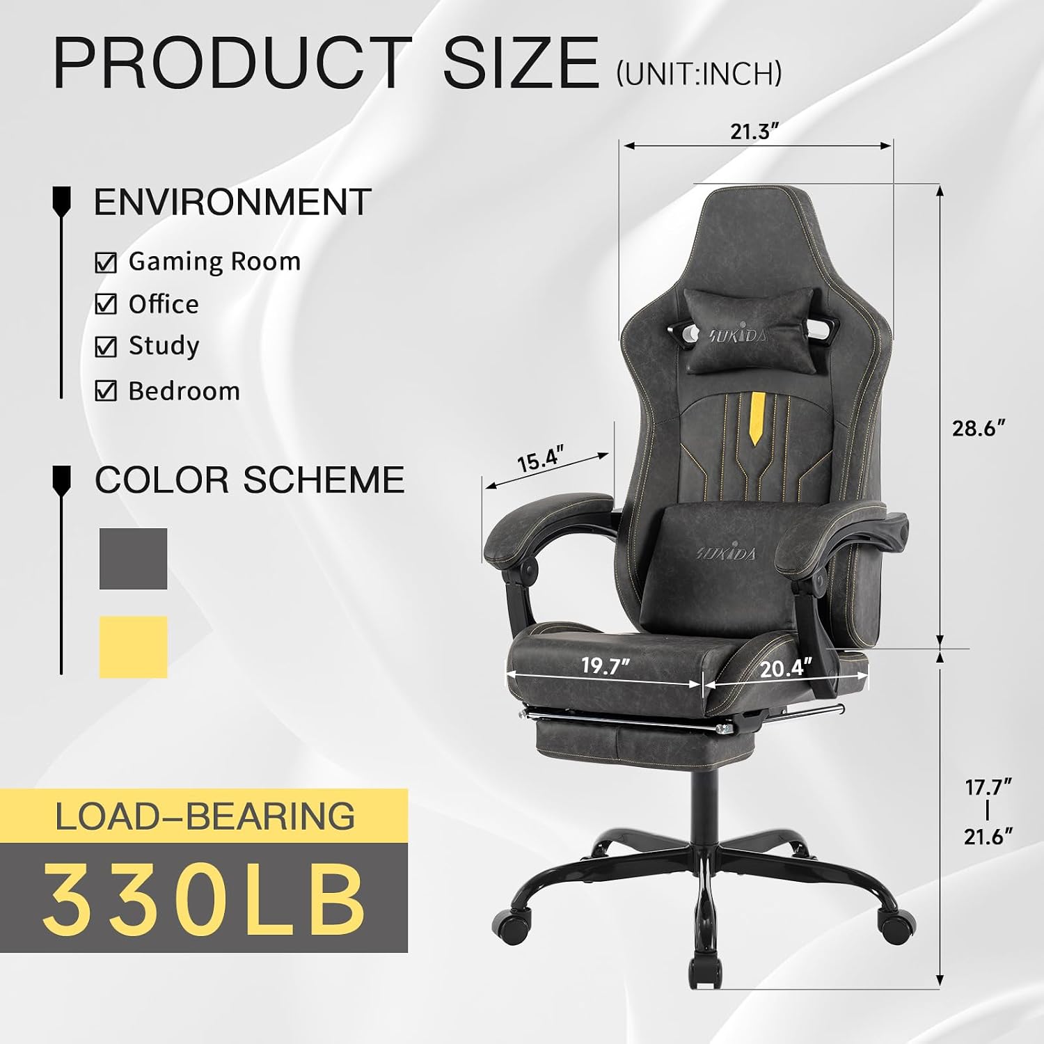 Chaise de jeu avec repose-pied - Ergonomic Footrest Adjustable avis et prix