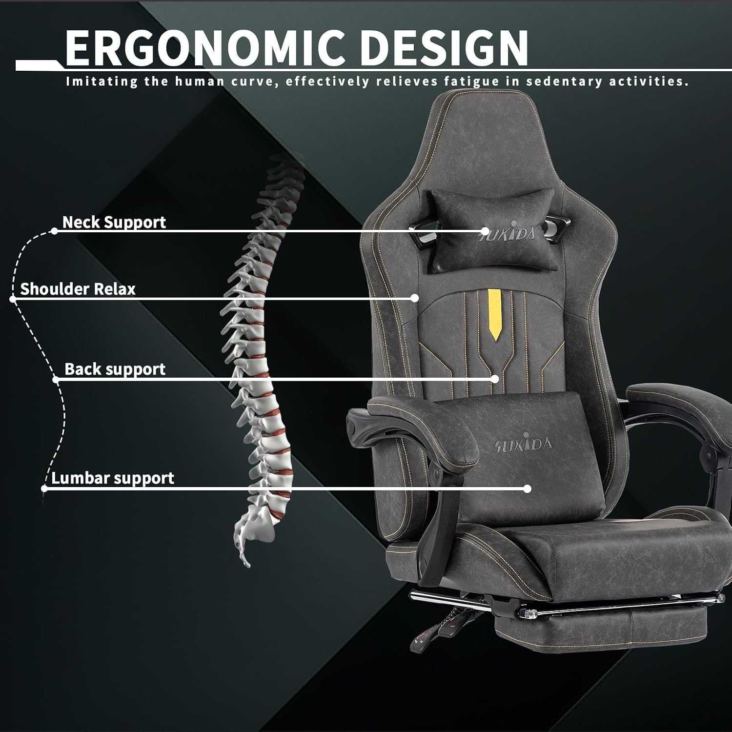 Chaise de jeu avec repose-pied - Ergonomic Footrest Adjustable avis et prix