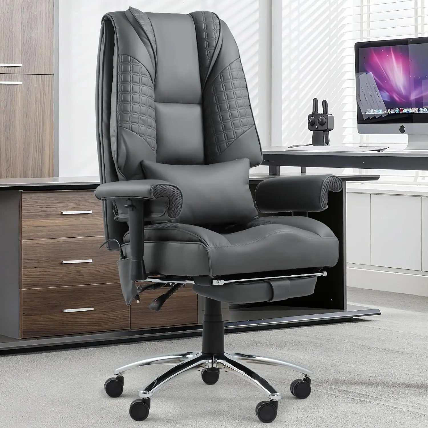 Fauteuil de bureau chauffant e - Ergonomic Footrest Adjustable avis et prix