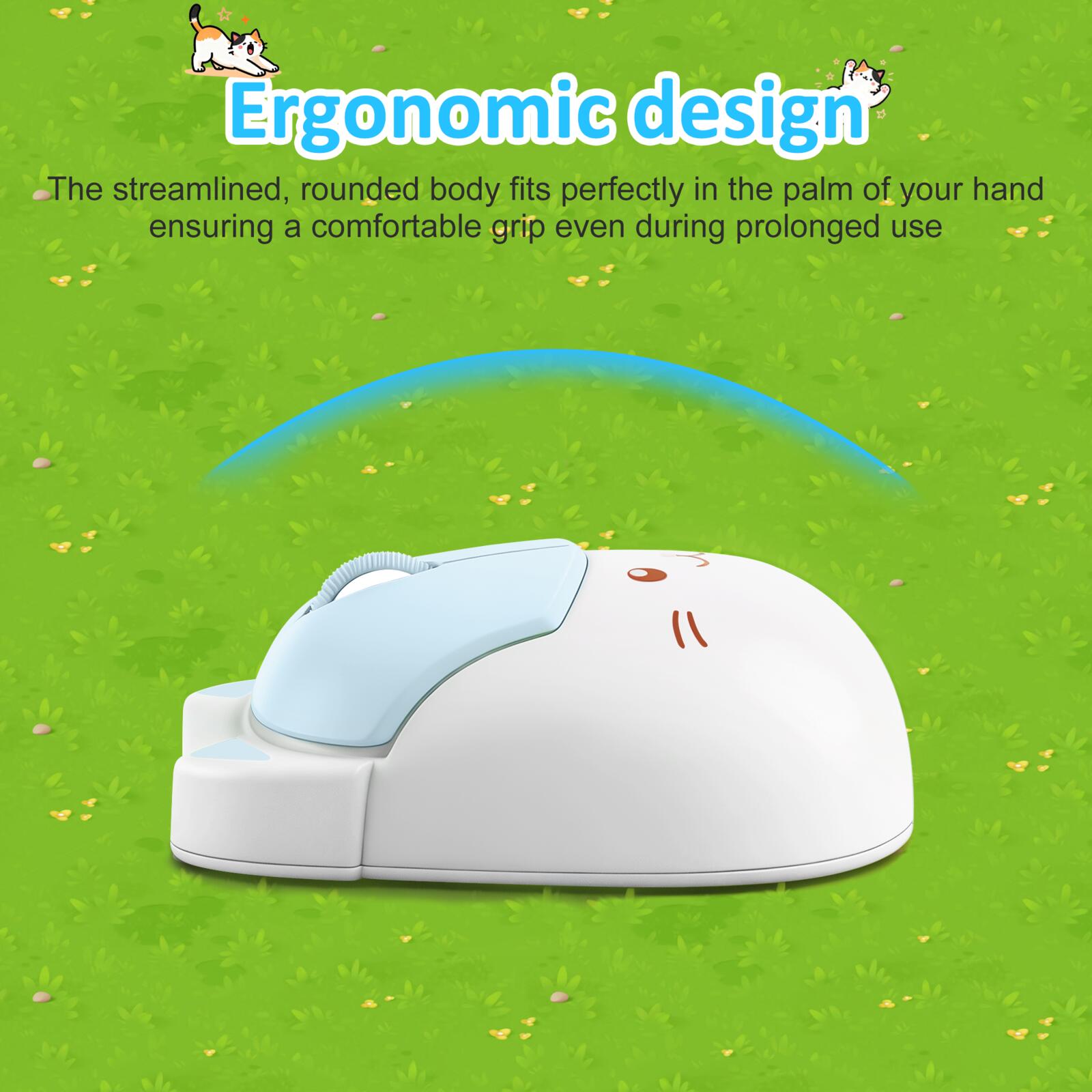 Souris sans fil en forme de ch - Ergonomic Mouse 2.4G Silent Click avis et prix