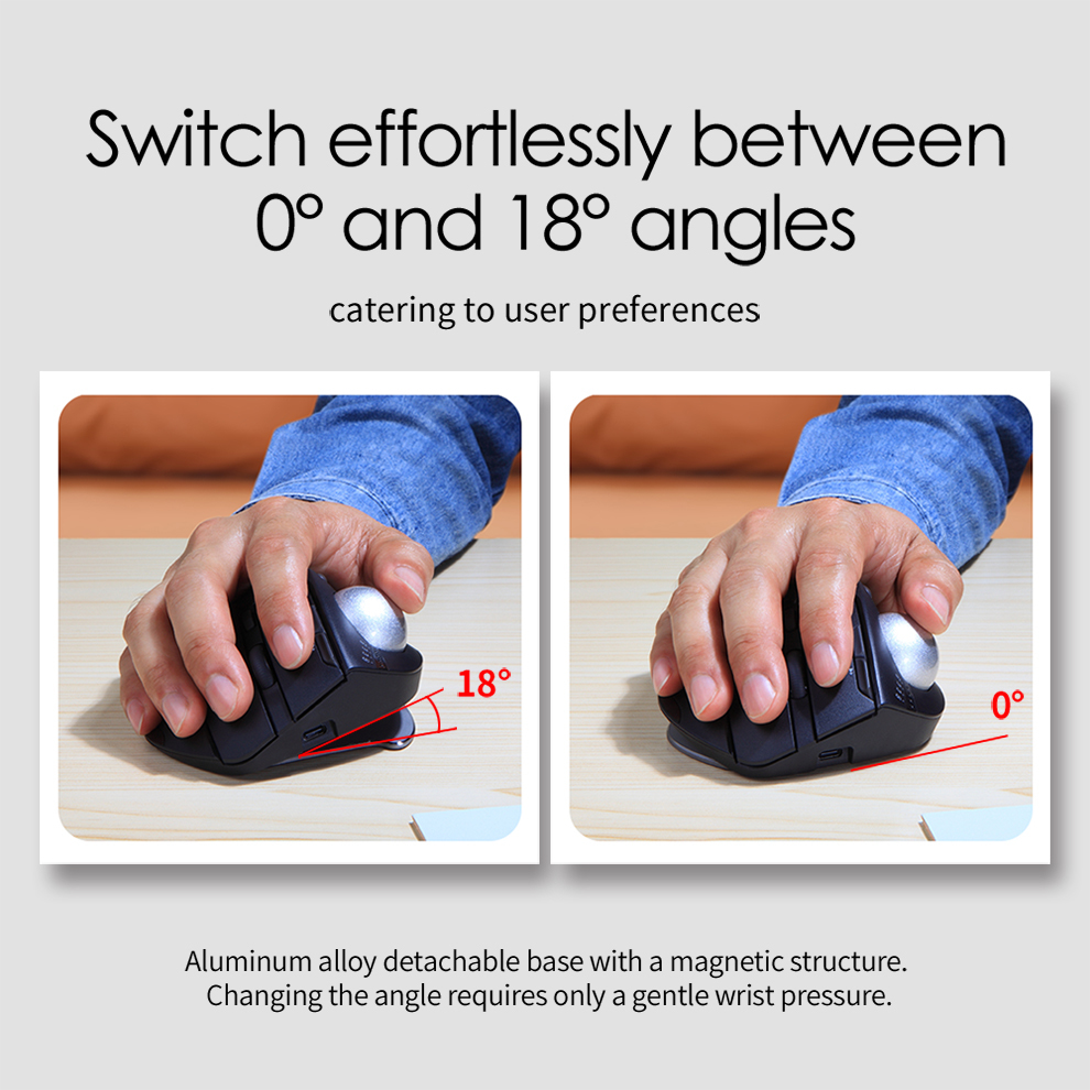Souris Trackball sans fil Blue - Ergonomic Mouse Trackball Thumb avis et prix
