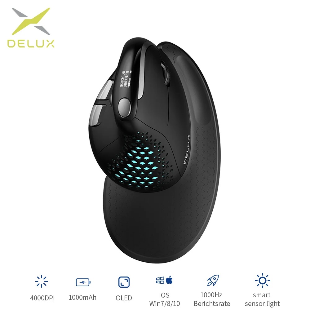 Delux M618XSD Seeker souris ve - Vertical Mouse Rechargeable Bluetooth avis et prix