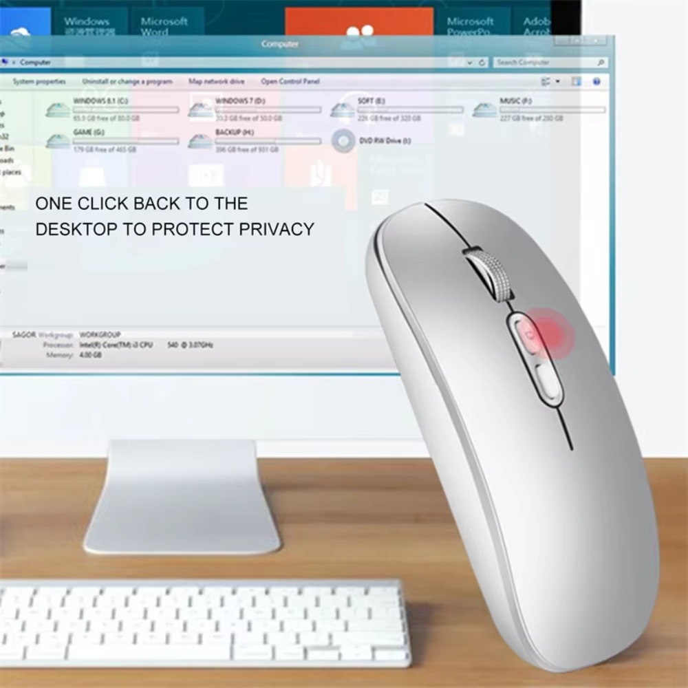 Souris sans fil Bluetooth et 2 - Ergonomic Mouse 2.4G Silent Click avis et prix