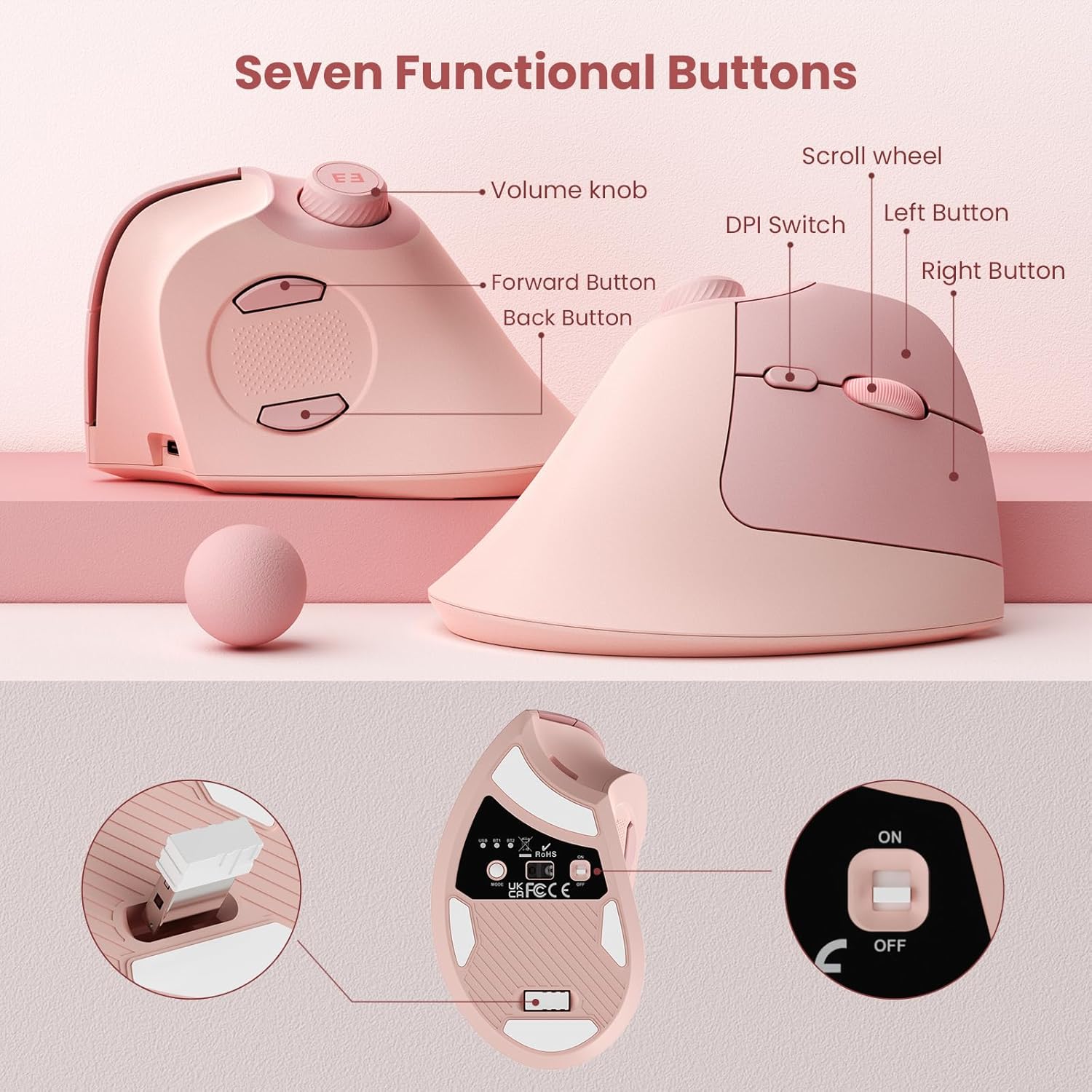 Souris sans fil ergonomique Se - Vertical Mouse Rechargeable Bluetooth avis et prix