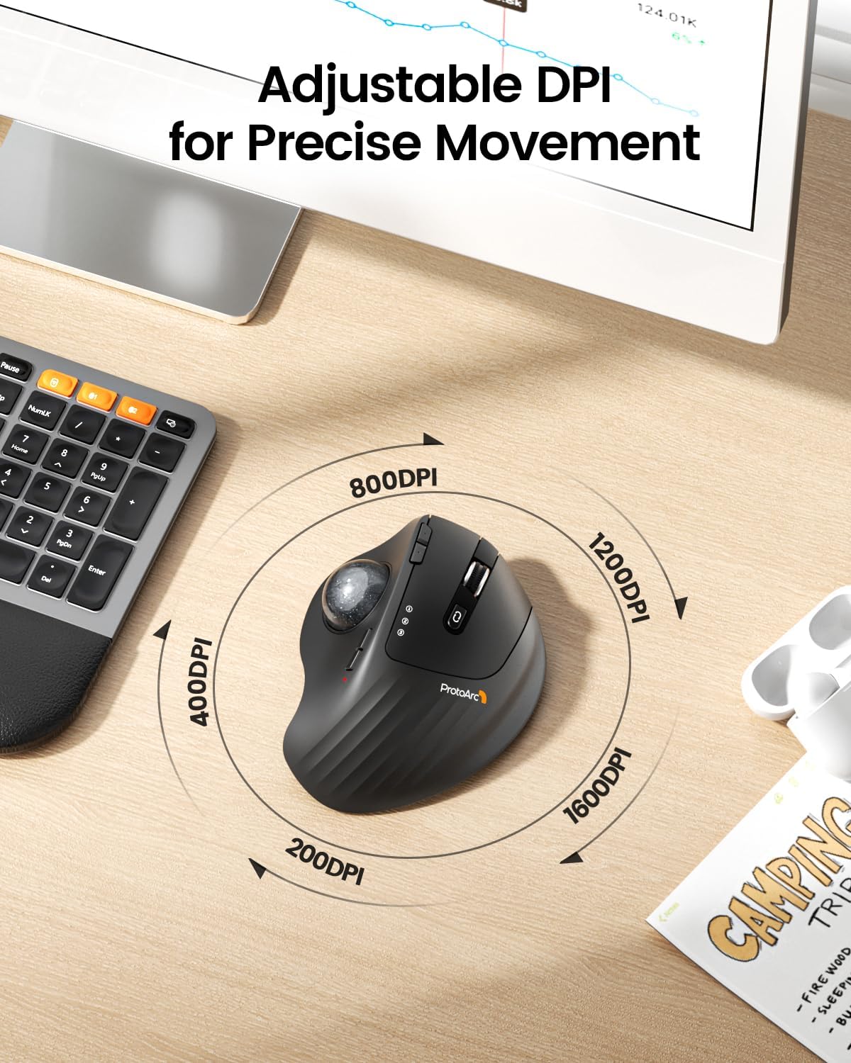 ProtoArc souris Trackball sans - Ergonomic Mouse Trackball Thumb avis et prix