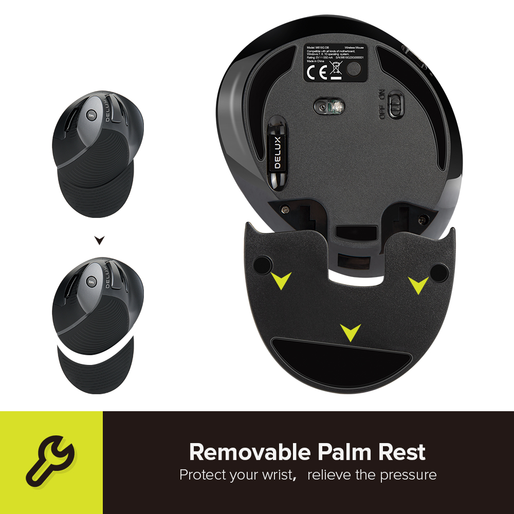 Delux-Souris Verticale Sans Fi - Vertical Mouse Dpi 4000 avis et prix