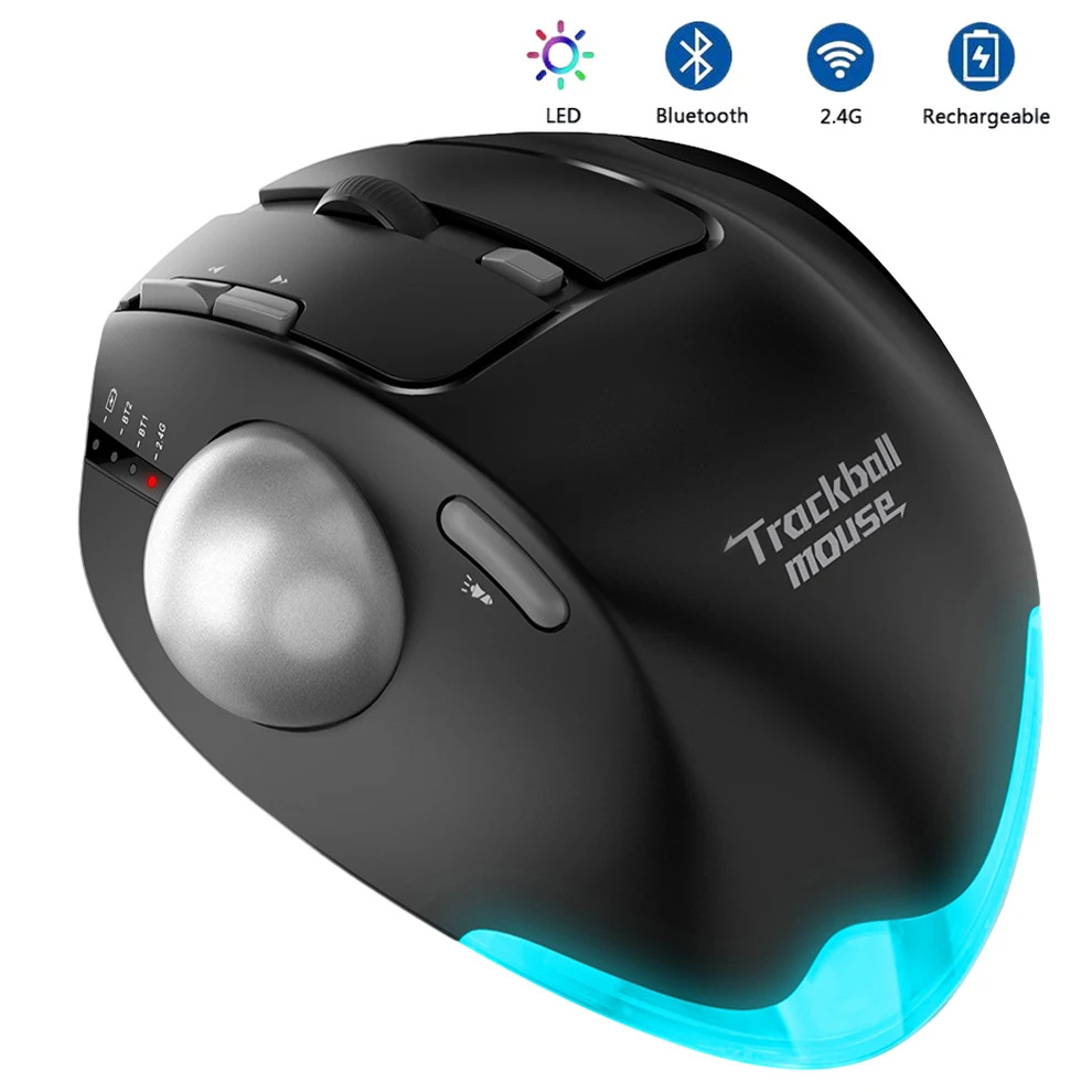 Souris Trackball sans fil 2.4G - Ergonomic Mouse Trackball Thumb avis et prix