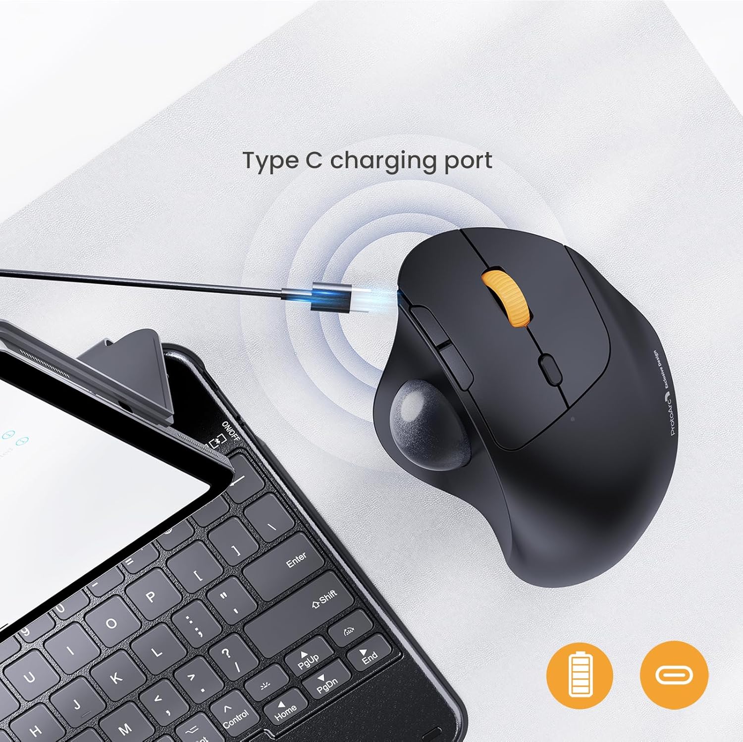 Souris Trackball sans fil Prot - Ergonomic Mouse Trackball Thumb avis et prix