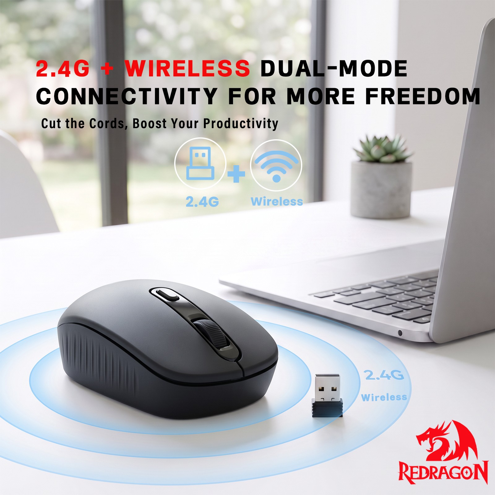 Souris sans fil Redragon à dou - Ergonomic Mouse 2.4G Silent Click avis et prix