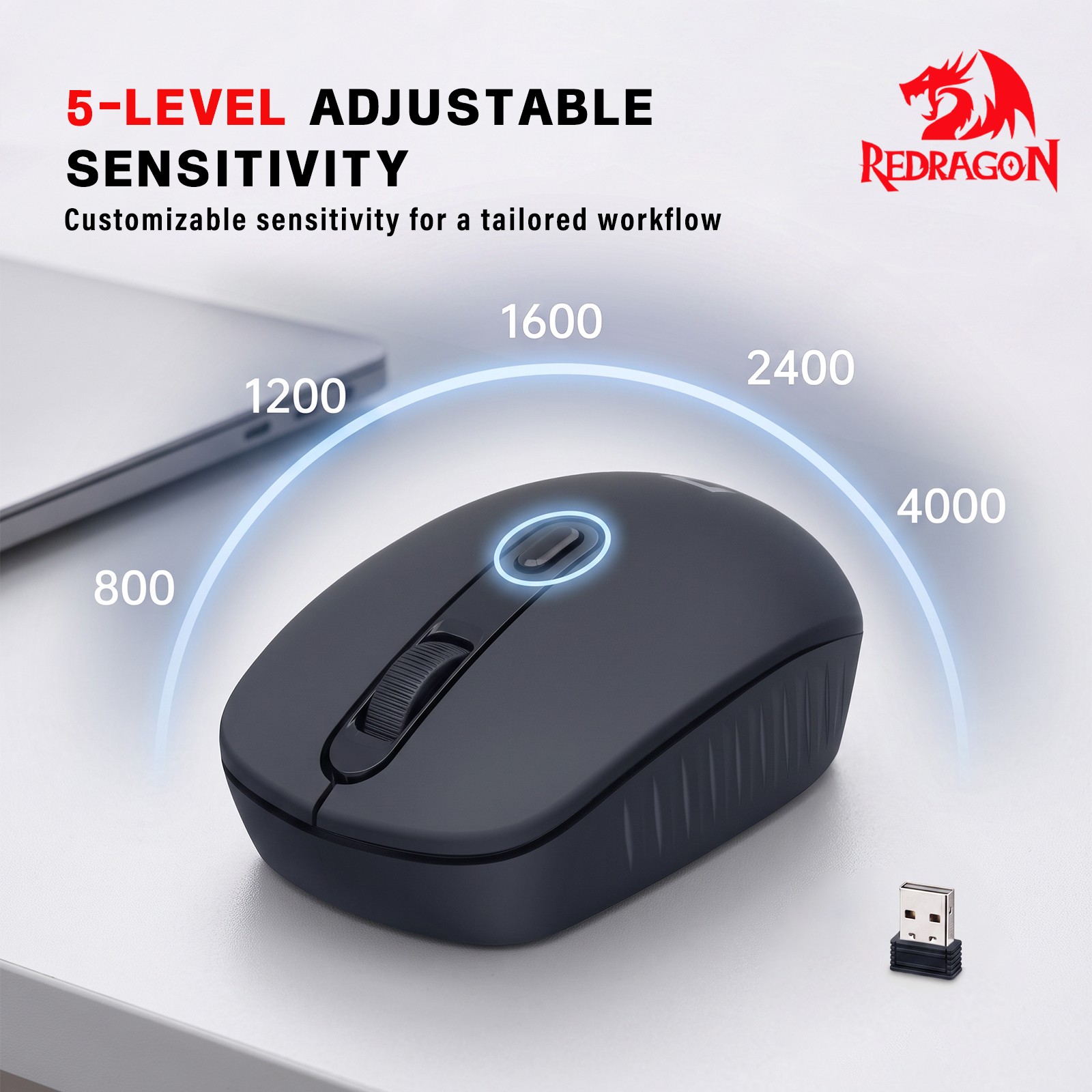 Souris sans fil Redragon à dou - Ergonomic Mouse 2.4G Silent Click avis et prix