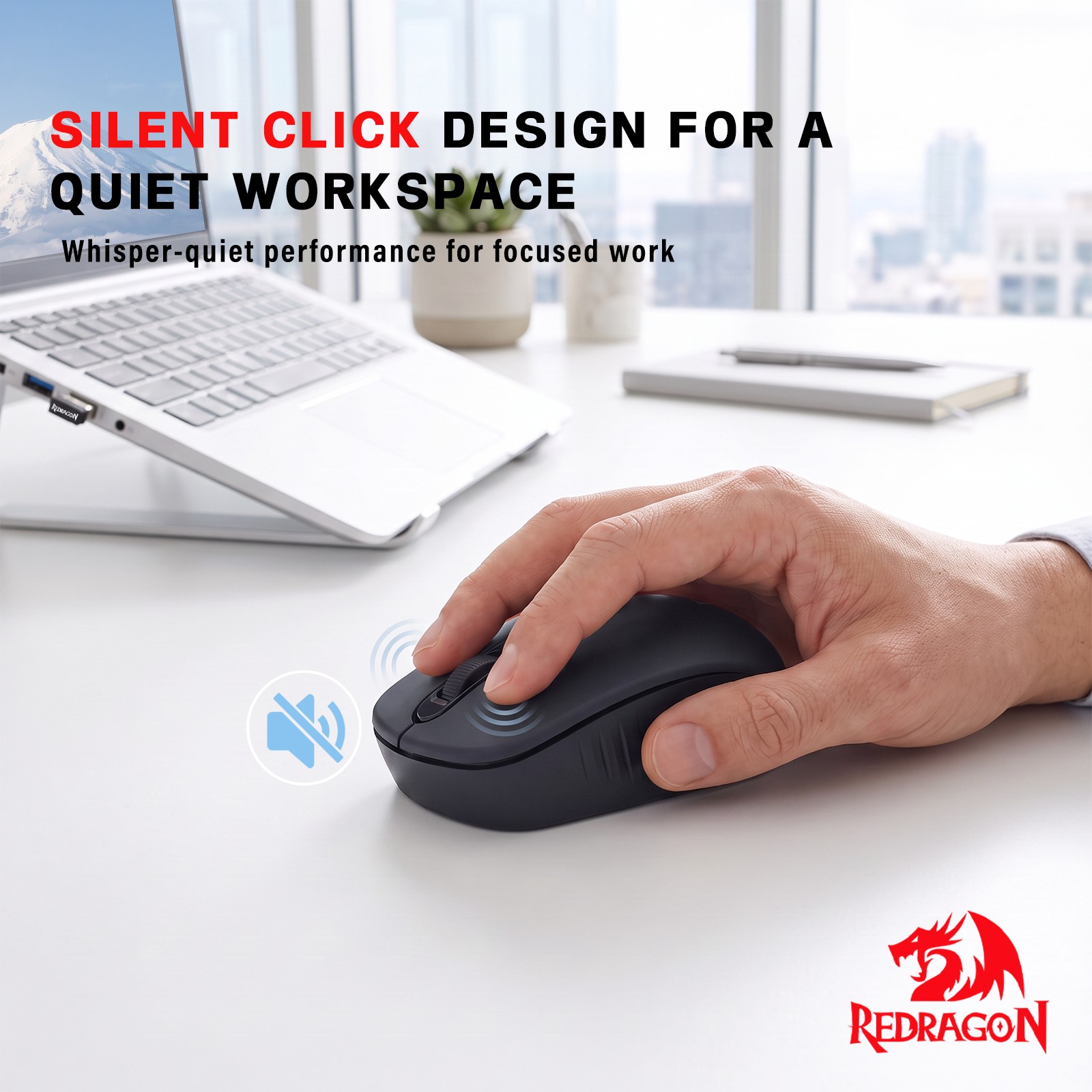 Souris sans fil Redragon à dou - Ergonomic Mouse 2.4G Silent Click avis et prix