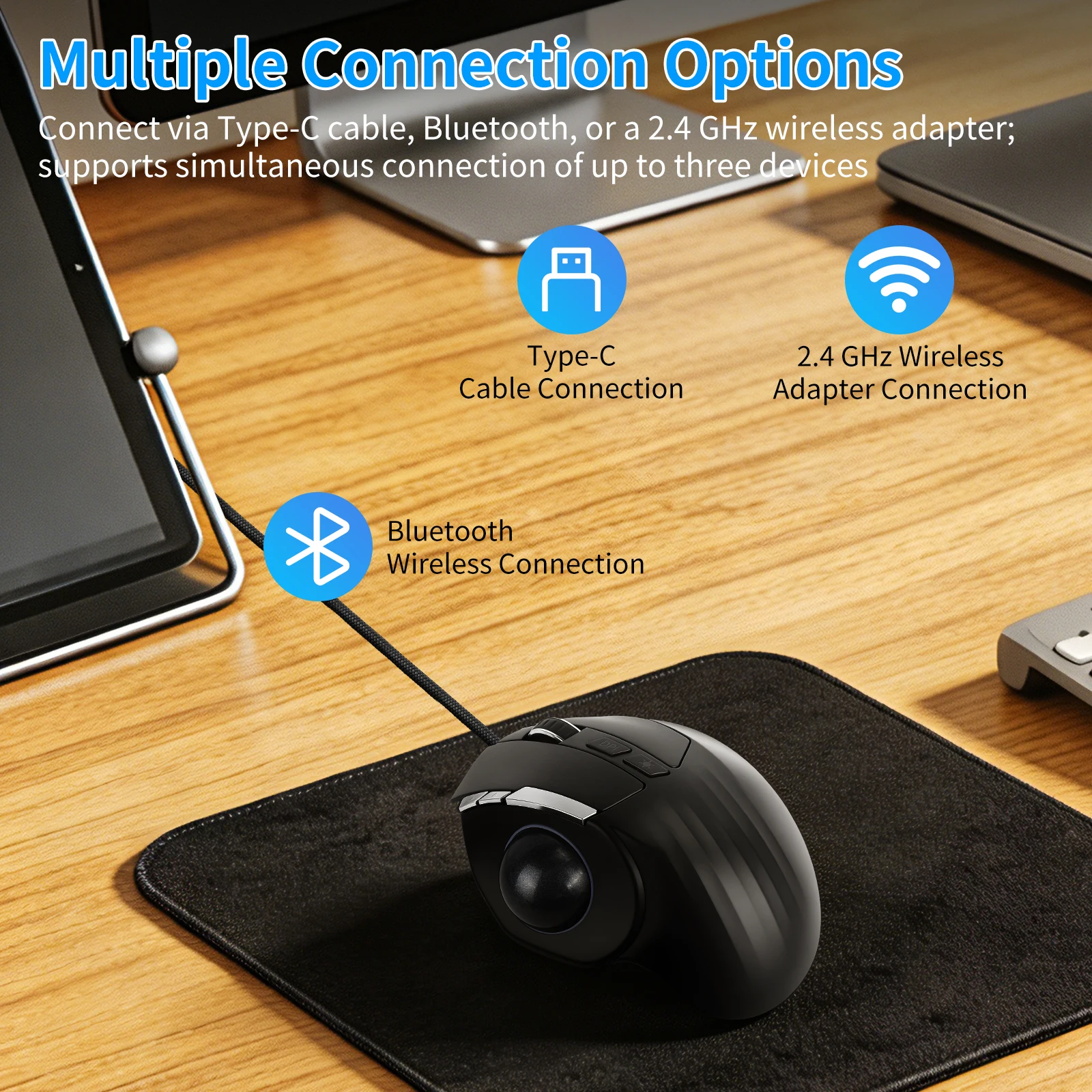 Souris Trackball ergonomique,  - Ergonomic Mouse Trackball Thumb avis et prix